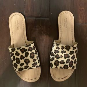 Leopard print slides